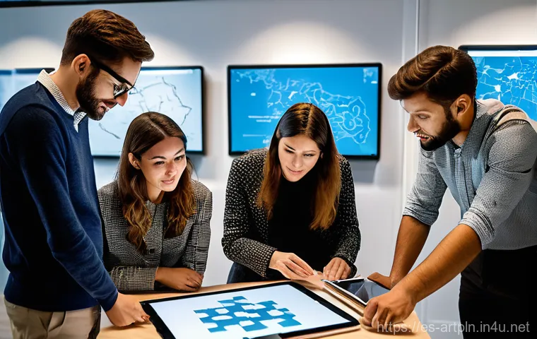 미술문화기획사의 효과적인 팀 빌딩 전략 - **Prompt for an Outdoor Wellness and Team Building Activity in Spain:**
    "A group of four to five...