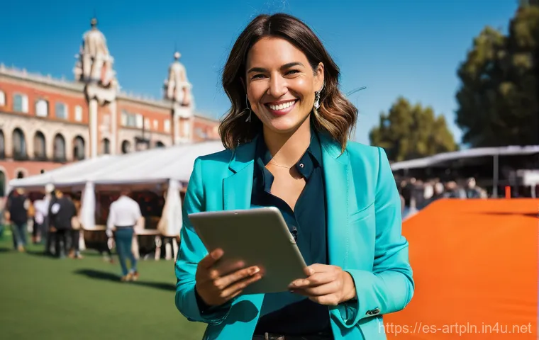 미술문화기획사의 연봉 수준과 직무 만족도 - **Prompt:** A dynamic, mid-career cultural manager, a woman in her late 30s, with a warm smile and f...