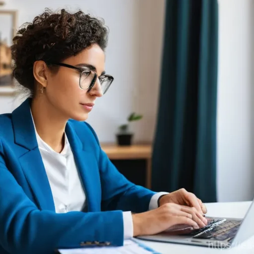 미술문화기획사 연봉 협상 전략 - **A Diligent Cultural Professional Researching Market Value in Spain:**
    Generate an image of a f...