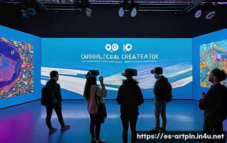 미술문화기획사의 직무 관련 국제 협력 사례 - A vibrant international cultural exhibition hall featuring diverse artists and visitors from differe...